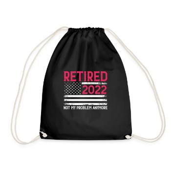 Retirement USA Pension Retiree Pension Gift - Drawstring Bag - black - Front