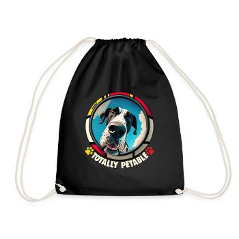 Dogs Cartoon Great Dane for Dog Lovers - Drawstring Bag - black - Front