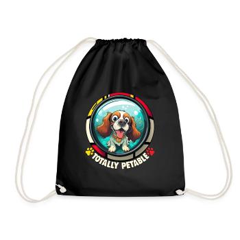 Dog Cartoon Cocker Spaniel pour les amoureux des chiens - Sac de sport léger - noir - Devant