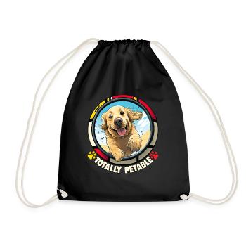 Dog Saying Golden Retriever Design - Drawstring Bag - black - Front