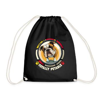 Bulldog dog saying Bulldog owner - Drawstring Bag - black - Front