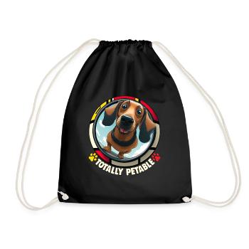 Hunde Spruch Dachshund Design für Hundeliebhaber - Turnbeutel - Schwarz - Vorne
