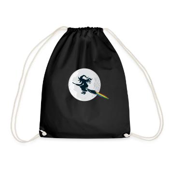 Sorcière à la pleine lune et Rainbow Gay - Sac de sport léger - noir - Devant