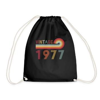 Drôle de millésime né en 1977 anniversaire - Sac de sport léger - noir - Devant