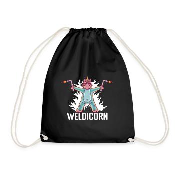 Welder Welding Weld Weldicorn Gift Idea - Turnbeutel - Schwarz - Vorne