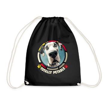 Dogs Cartoon Great Dane for Dog Lovers - Drawstring Bag - black - Front
