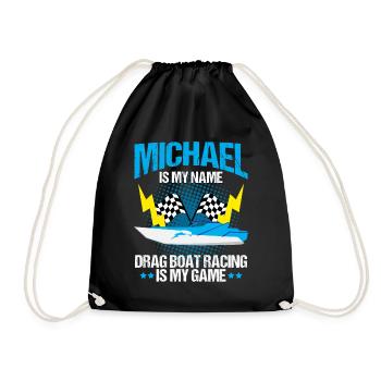 Conception de bateau de traînée pour les conducteurs de bateaux de course - Sac de sport léger - noir - Devant