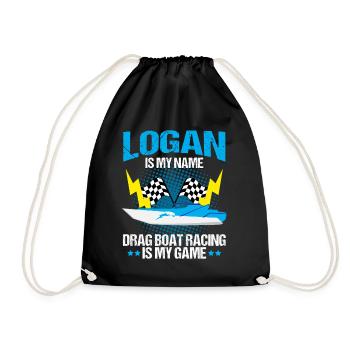 Speedboat Racing Design for Racing Boaters - Drawstring Bag - black - Front