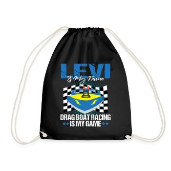 Conception de bateau de traînée pour les conducteurs de bateaux de course - Sac de sport léger - noir - Devant