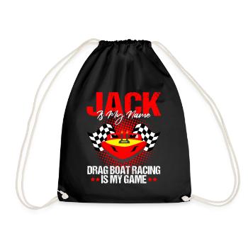 Conception de bateau de traînée pour les conducteurs de bateaux de course - Sac de sport léger - noir - Devant