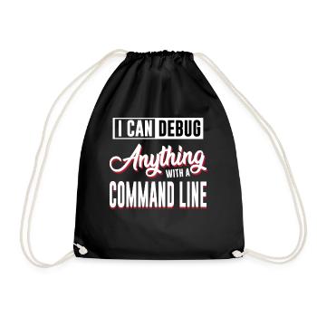 I Can Debug Anything With a Command Line for Linux - Turnbeutel - Schwarz - Vorne