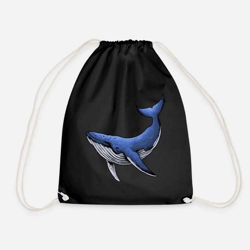 Blauer Orca-Wal-Geschenk - Turnbeutel - Schwarz