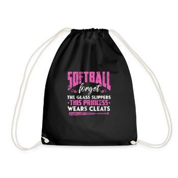 Softball - Drawstring Bag - black - Front