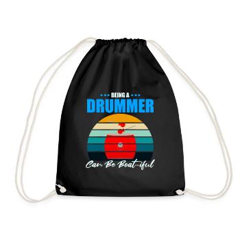 Dragon Boat Trainer for Chinese Boat Racing - Drawstring Bag - black - Front