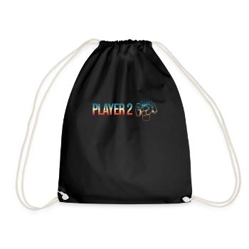 Player 2 Suitable Gamer for Father, - Drawstring Bag - black - Front