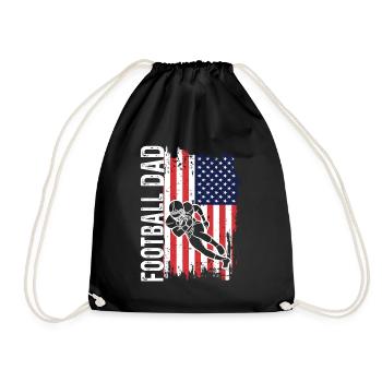 Footballeur Père Papa Joueur de football Cadeau - Sac de sport léger - noir - Devant