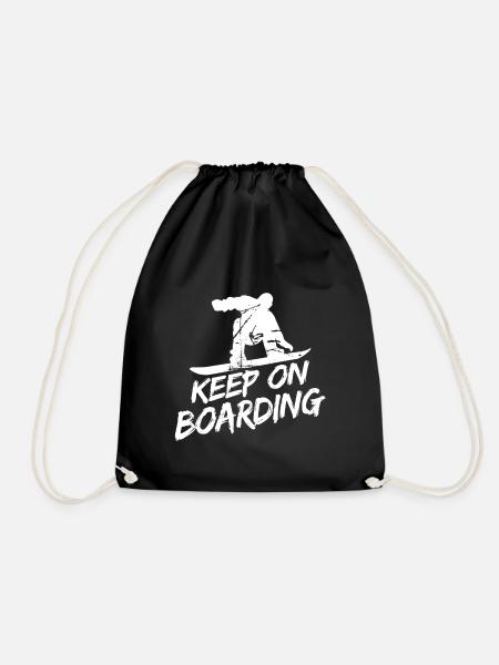 Snowboard Spruch für Snowboarder - Turnbeutel - Schwarz
