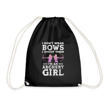 Archery Archer Archer Arrow Gift - Drawstring Bag - black - Front