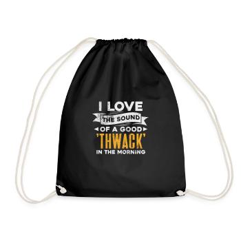 Bogenschiessen Bogenschütze Bogen Pfeil Geschenk - Turnbeutel - Schwarz - Vorne