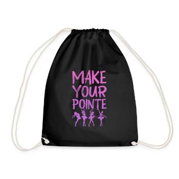 Ballet - Drawstring Bag - black - Front