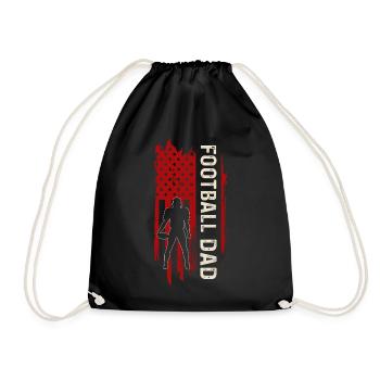 Footballeur Père Papa Joueur de football Cadeau - Sac de sport léger - noir - Devant