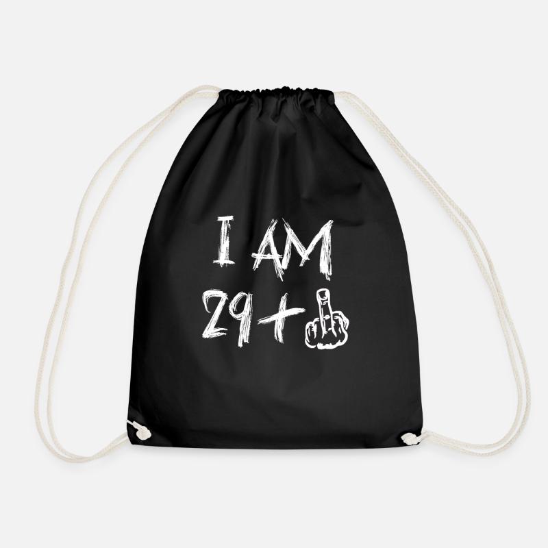 I Am 29 Plus Mittelfinger Lustiger 30. - Turnbeutel - Schwarz
