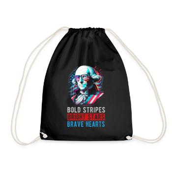 American Patriotic USA Design - Sac de sport léger - noir - Devant