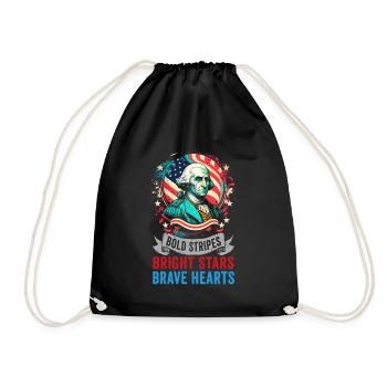 American Patriotic USA Design - Sac de sport léger - noir - Devant