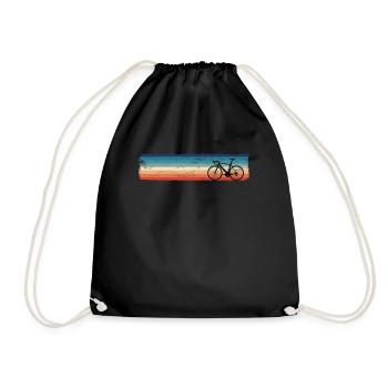 Vintage Bike Cycling Road Bike Retro - Drawstring Bag - black - Front