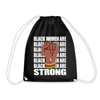 Les femmes noires sont fortes Mois de l’histoire des Noirs Femmes - Sac de sport léger - noir - Devant