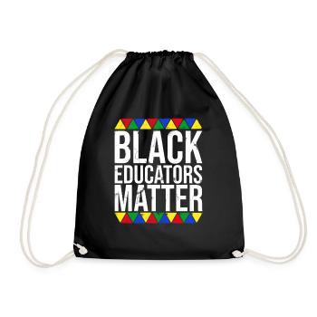 Black educators are important - Drawstring Bag - black - Front