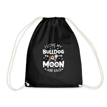 Bouledogue anglais Cadeau de chien bouledogue anglais - Sac de sport léger - noir - Devant