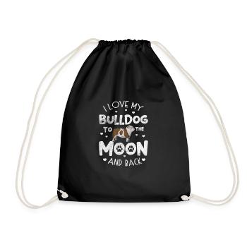 Deutsch Bulldog - Drawstring Bag - black - Front