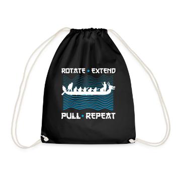 Dragon Boat Trainer for Chinese Boat Racing - Drawstring Bag - black - Front