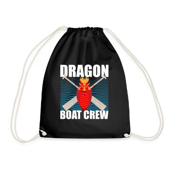 Dragon boating theme for dragon boat paddling - Drawstring Bag - black - Front