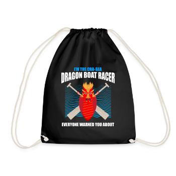 Dragon boating theme for dragon boat paddling - Drawstring Bag - black - Front