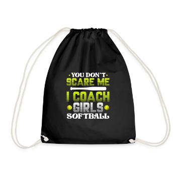 Softball Spieler Baseball Sport Pitcher Geschenk - Turnbeutel - Schwarz - Vorne