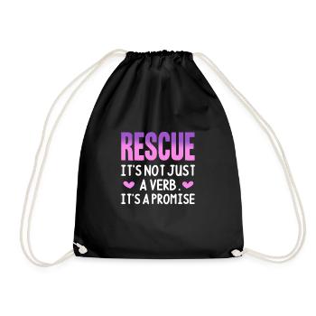 Animal Rescue - Drawstring Bag - black - Front
