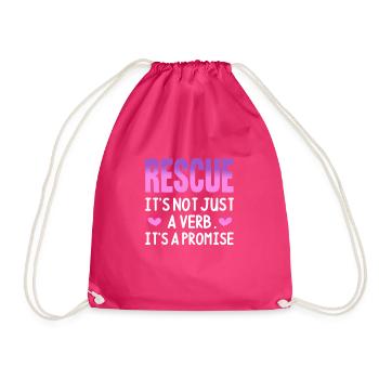 Animal Rescue - Drawstring Bag - fuchsia - Front