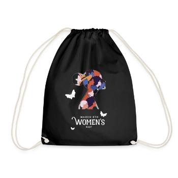 8 mars Journée de la femme JIF 2022 Féministe - Sac de sport léger - noir - Devant