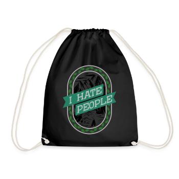 Drôle je déteste les gens Vintage Outdoor - Sac de sport léger - noir - Devant