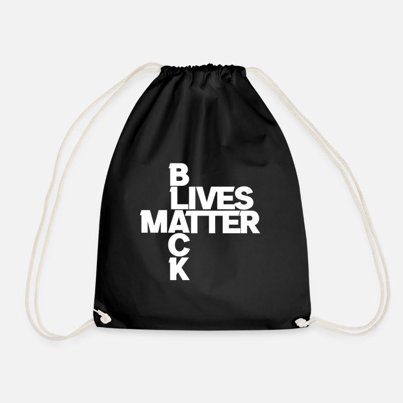 Black Lives Matter Ally - Support - Drawstring Bag - black