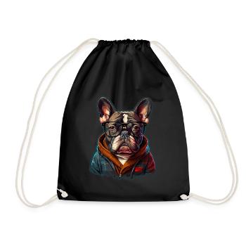 Lunettes de soleil French Bulldog Frenchie Dog - Sac de sport léger - noir - Devant
