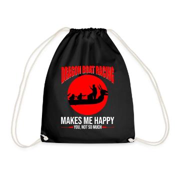 Dragon Boat Racing Design for Dragon Boating - Drawstring Bag - black - Front