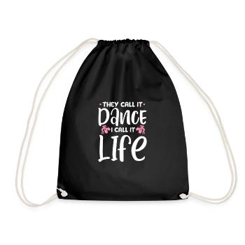 Ballett Ballerina Ballet-Tänzerin Tanzen Geschenk - Turnbeutel - Schwarz - Vorne