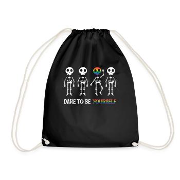 Dare To Be Yourself - Funny LGBTQ - Drawstring Bag - black - Front