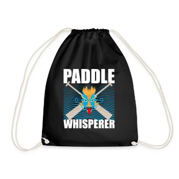 Dragon Boat Trainer for Chinese Boat Racing - Drawstring Bag - black - Front