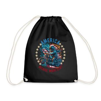 American Patriotic USA Design - Sac de sport léger - noir - Devant