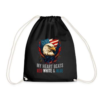 American Patriotic USA Design - Sac de sport léger - noir - Devant