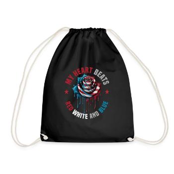 American Patriotic USA Design - Sac de sport léger - noir - Devant